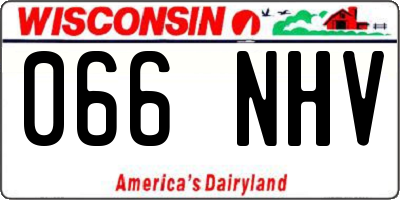 WI license plate 066NHV