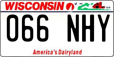 WI license plate 066NHY