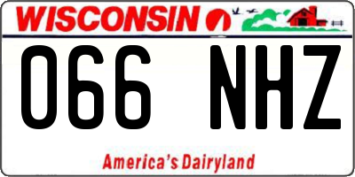 WI license plate 066NHZ