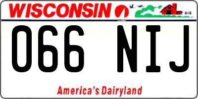 WI license plate 066NIJ