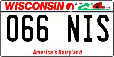 WI license plate 066NIS