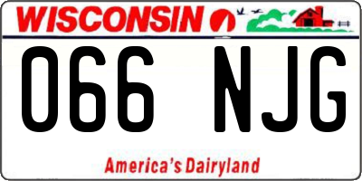 WI license plate 066NJG
