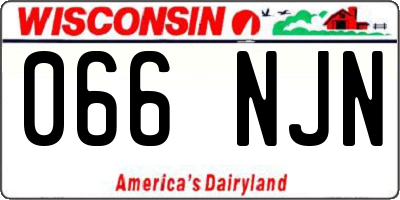 WI license plate 066NJN