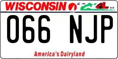 WI license plate 066NJP
