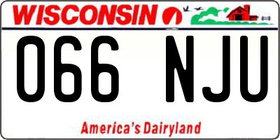 WI license plate 066NJU