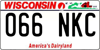 WI license plate 066NKC