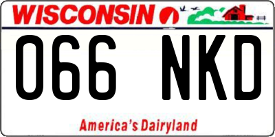 WI license plate 066NKD