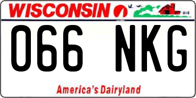 WI license plate 066NKG