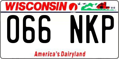 WI license plate 066NKP
