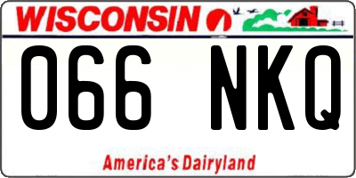 WI license plate 066NKQ