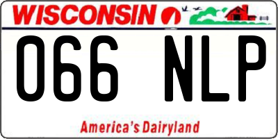 WI license plate 066NLP