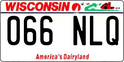 WI license plate 066NLQ