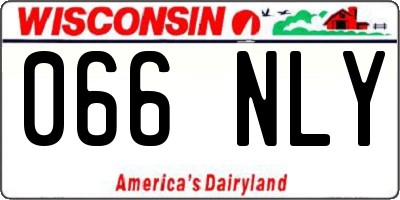 WI license plate 066NLY