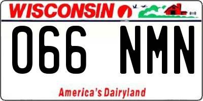 WI license plate 066NMN
