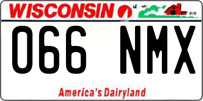 WI license plate 066NMX