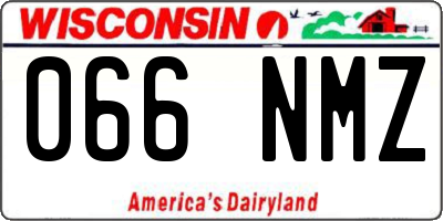 WI license plate 066NMZ