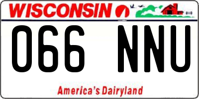WI license plate 066NNU