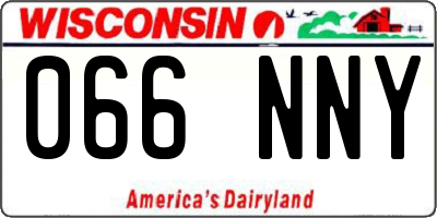 WI license plate 066NNY