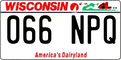 WI license plate 066NPQ