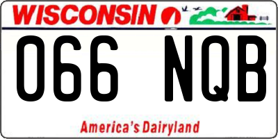 WI license plate 066NQB