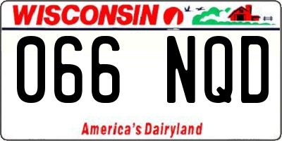 WI license plate 066NQD