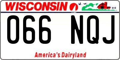 WI license plate 066NQJ