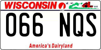 WI license plate 066NQS