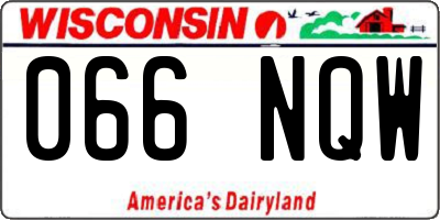 WI license plate 066NQW