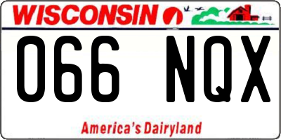 WI license plate 066NQX