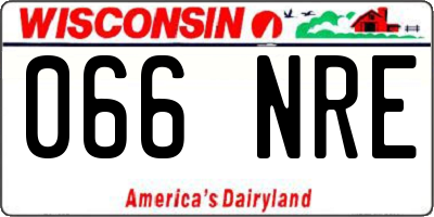 WI license plate 066NRE