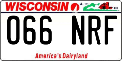 WI license plate 066NRF