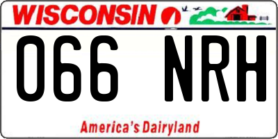 WI license plate 066NRH