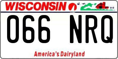 WI license plate 066NRQ