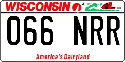 WI license plate 066NRR