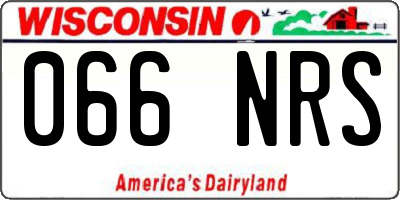 WI license plate 066NRS
