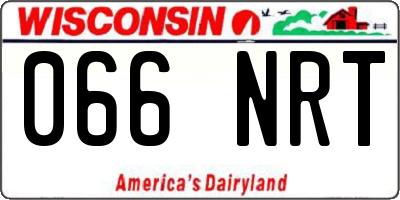 WI license plate 066NRT