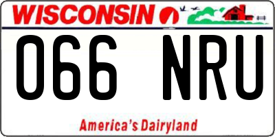 WI license plate 066NRU