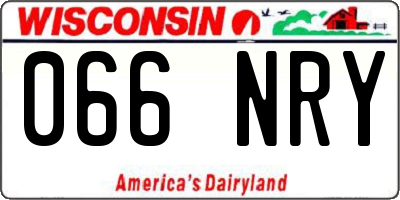 WI license plate 066NRY