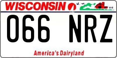 WI license plate 066NRZ
