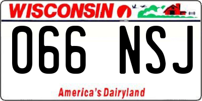 WI license plate 066NSJ