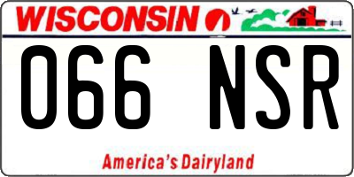 WI license plate 066NSR