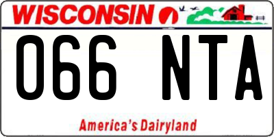 WI license plate 066NTA
