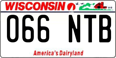 WI license plate 066NTB