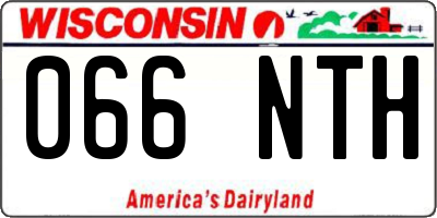 WI license plate 066NTH