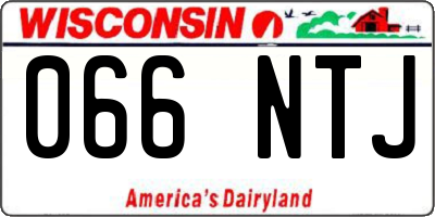 WI license plate 066NTJ