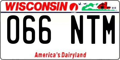 WI license plate 066NTM