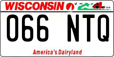 WI license plate 066NTQ