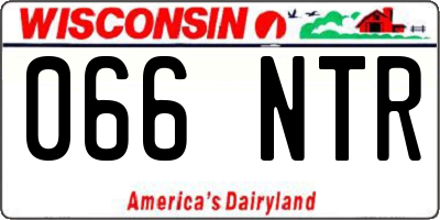 WI license plate 066NTR