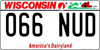 WI license plate 066NUD