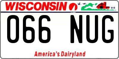 WI license plate 066NUG